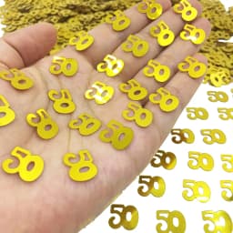 15g/pack Confetti Gold Happy Birthday Number Figure 16 18 20 21 25 30 40 50 60 Table Confetti Decor Anniversary Party Supplies