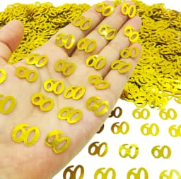 15g/pack Confetti Gold Happy Birthday Number Figure 16 18 20 21 25 30 40 50 60 Table Confetti Decor Anniversary Party Supplies
