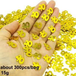 15g/pack Confetti Gold Happy Birthday Number Figure 16 18 20 21 25 30 40 50 60 Table Confetti Decor Anniversary Party Supplies