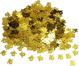 15g/pack Confetti Gold Happy Birthday Number Figure 16 18 20 21 25 30 40 50 60 Table Confetti Decor Anniversary Party Supplies