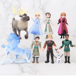 Disney Frozen 2 Elsa Anna Olaf Figures Model Princess Elza Girls Doll Toy Set Preferred Gift for Children Birthday Christmas