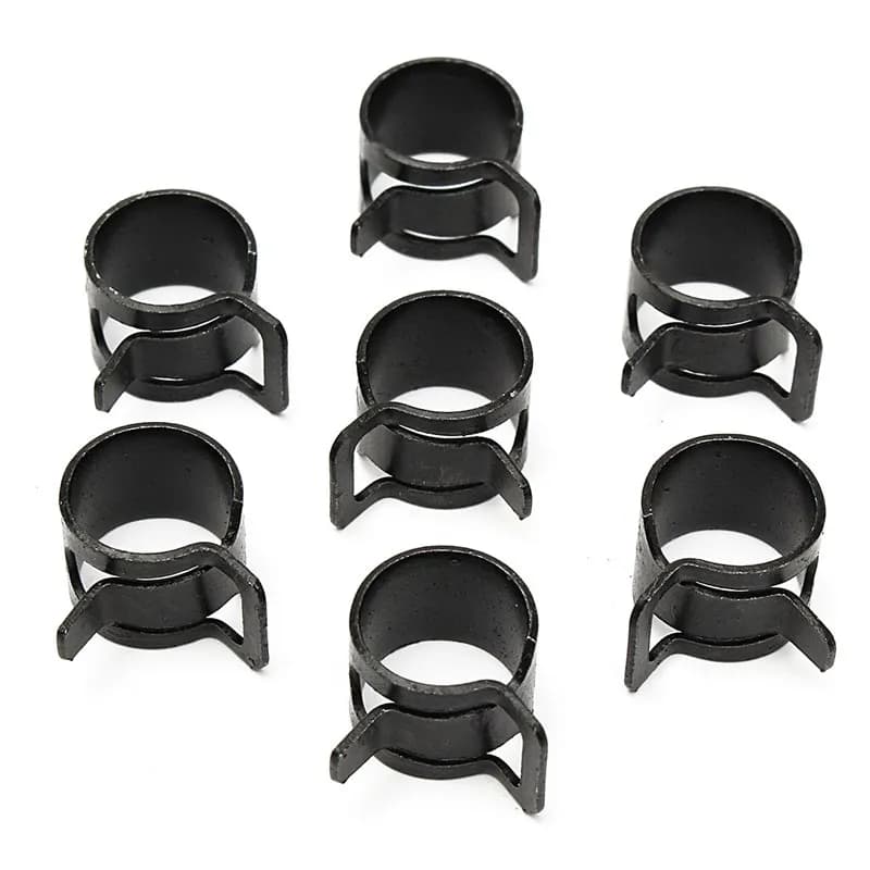 Free shipping 10pcs Hose Clamps Fuel Hose Line Water Pipe Clamp Hoops Air Tube Fastener Spring Clips M6-32mm