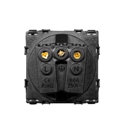 BSEED EU Standard Wall Power Socket USB Outlet Without Glass Panel DIY Function Parts Type-C Charge Port Part 110-250V 16A
