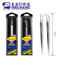 MECHANIC Aaa-14 Aaa-15 Stainless Steel Ultra Fine High Hardness Tenacity Durable Tweezers For SMD PCB BGA Motherboard Repair