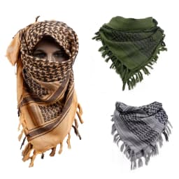 110*110 Keffiyeh Shemagh Scarf Desert Square Scarves with Tassel for Hunting Outdoor Hiking Men Women