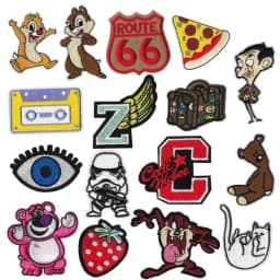 Cartoon Anime Two Squirrels Chip 'N' Dale Patch Iron On Embroidered Clothes Patches For Girl Boy Clothing Stickers Decoration