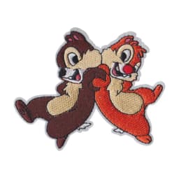 Cartoon Anime Two Squirrels Chip 'N' Dale Patch Iron On Embroidered Clothes Patches For Girl Boy Clothing Stickers Decoration