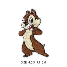 Cartoon Anime Two Squirrels Chip 'N' Dale Patch Iron On Embroidered Clothes Patches For Girl Boy Clothing Stickers Decoration