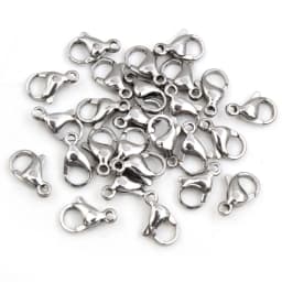 New 30pcs Stainless Steel Gold Plated Lobster Clasp Hooks for Necklace Bracelet Chain DIY Jewelry Making Findings Supplies