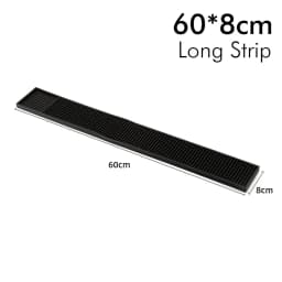 Rubber Bar Mat Coffee Maker Countertop Spill Mats Bar Service Mat Dish Glass Drying Mat for Barista Cocktail Bartender Black