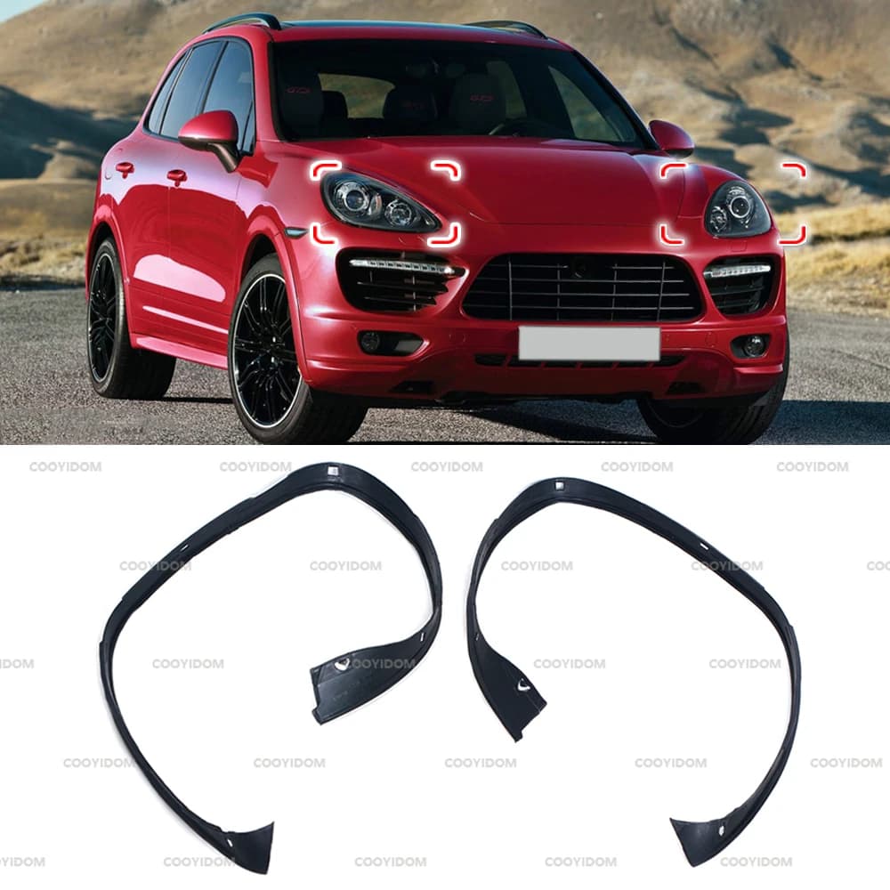 Car Headlight Rubber Sealing Strip Trim Headlamp Decorative Strip For Porsche Cayenne 2011 2012 2013 2014