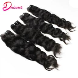 Natural Wave Human Hair Bundles 4 PCS Can Be Dyed Indian Virgin Human Hair Extensions 12-30 Inche Free Shipping Bundle Deals