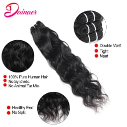 Natural Wave Human Hair Bundles 4 PCS Can Be Dyed Indian Virgin Human Hair Extensions 12-30 Inche Free Shipping Bundle Deals
