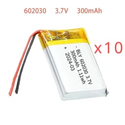 602030 3.7V 300mAh Real Capacity Polymer Lithium Ion Rechargeable Battery for Toys, LED Light, Bluetooth Speaker Tools Accessory