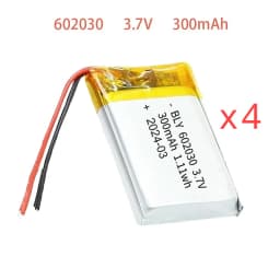 602030 3.7V 300mAh Real Capacity Polymer Lithium Ion Rechargeable Battery for Toys, LED Light, Bluetooth Speaker Tools Accessory