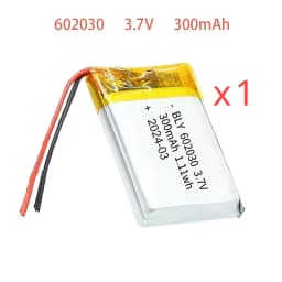 602030 3.7V 300mAh Real Capacity Polymer Lithium Ion Rechargeable Battery for Toys, LED Light, Bluetooth Speaker Tools Accessory