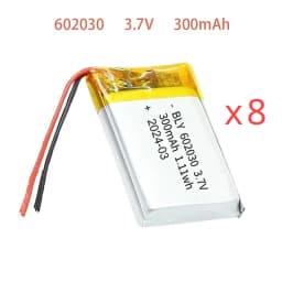 602030 3.7V 300mAh Real Capacity Polymer Lithium Ion Rechargeable Battery for Toys, LED Light, Bluetooth Speaker Tools Accessory