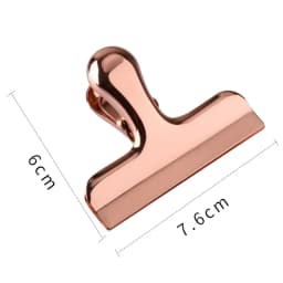 Beautiful Spring Clips Luxurious Rose Gold Metal Clip Paper Organizer Student Teacher Stationery
