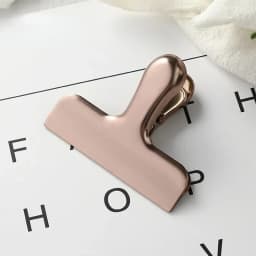 Beautiful Spring Clips Luxurious Rose Gold Metal Clip Paper Organizer Student Teacher Stationery