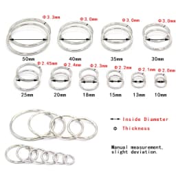 HENGC Large Round Metal O Ring Buckles Clasp Web For Leather Belt Shoes Bags Garment High Quality Sewing DIY Crafts Wholesale