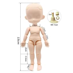 OB11 Body or GSC Head Pink/ Normal/ White/ Coffe Skin Body 1/12 Bjd Doll Accessories Dress Up Toys Gift