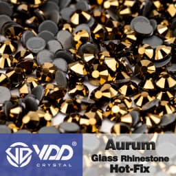 VDD High Quality SS6-SS30 Glass Crystal Strass Hot Fix Rhinestones Glitter Iron on Flatback Stones For Clothing Accessories DIY