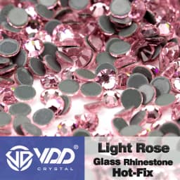 VDD High Quality SS6-SS30 Glass Crystal Strass Hot Fix Rhinestones Glitter Iron on Flatback Stones For Clothing Accessories DIY