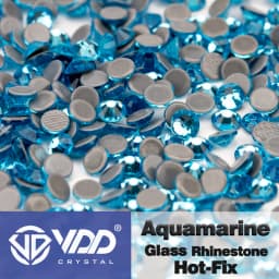 VDD High Quality SS6-SS30 Glass Crystal Strass Hot Fix Rhinestones Glitter Iron on Flatback Stones For Clothing Accessories DIY