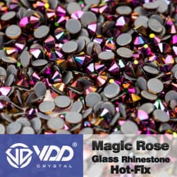 VDD High Quality SS6-SS30 Glass Crystal Strass Hot Fix Rhinestones Glitter Iron on Flatback Stones For Clothing Accessories DIY