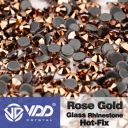 VDD High Quality SS6-SS30 Glass Crystal Strass Hot Fix Rhinestones Glitter Iron on Flatback Stones For Clothing Accessories DIY