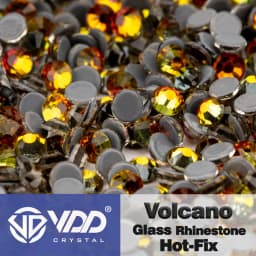 VDD High Quality SS6-SS30 Glass Crystal Strass Hot Fix Rhinestones Glitter Iron on Flatback Stones For Clothing Accessories DIY
