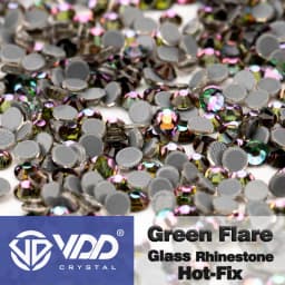 VDD High Quality SS6-SS30 Glass Crystal Strass Hot Fix Rhinestones Glitter Iron on Flatback Stones For Clothing Accessories DIY
