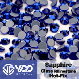VDD High Quality SS6-SS30 Glass Crystal Strass Hot Fix Rhinestones Glitter Iron on Flatback Stones For Clothing Accessories DIY