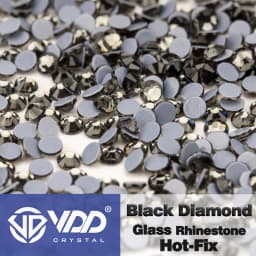 VDD High Quality SS6-SS30 Glass Crystal Strass Hot Fix Rhinestones Glitter Iron on Flatback Stones For Clothing Accessories DIY