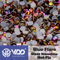 VDD High Quality SS6-SS30 Glass Crystal Strass Hot Fix Rhinestones Glitter Iron on Flatback Stones For Clothing Accessories DIY