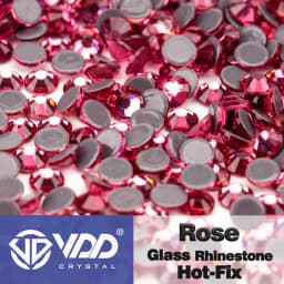 VDD High Quality SS6-SS30 Glass Crystal Strass Hot Fix Rhinestones Glitter Iron on Flatback Stones For Clothing Accessories DIY