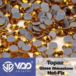 VDD High Quality SS6-SS30 Glass Crystal Strass Hot Fix Rhinestones Glitter Iron on Flatback Stones For Clothing Accessories DIY
