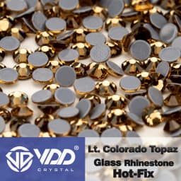 VDD High Quality SS6-SS30 Glass Crystal Strass Hot Fix Rhinestones Glitter Iron on Flatback Stones For Clothing Accessories DIY