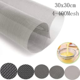 4-400Mesh 30x30cm Stainless Steel Mesh Filter Mesh Metal Front Repair Fixed Mesh Filter Woven Wire Sieve Plate Screen Filter