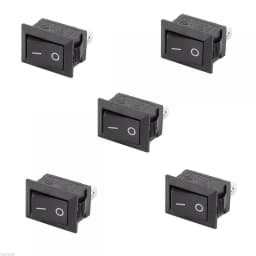 10Pcs Auto Car Truck Boat Round Rocker DC 250V 3A 2-Pin ON/OFF Toggle SPST Switches Rocker Switch 10*15mm