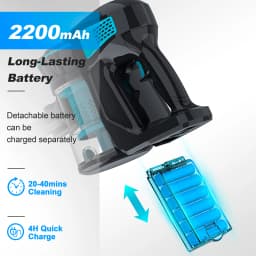 INSE V70 12kPa Powerful Lightweight Vacuum Cleaner up to 45 Mins Runtime, for Home Hard Floor Carpet Pet Hair, Blue
