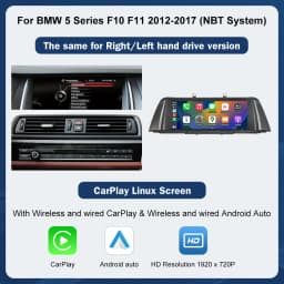 10.25 1920*720 Multimedia Display For BMW 5 Series F10 F11 2011-2017 CIC NBT Touch Screen Wireless Carplay Android auto