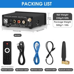 Nobsound Q4 Mini Ddigital to Analog Converter Bluetooth Receiver S/PDIF USB Gaming DAC COAX / OPT Headphone Amp 24Bit/192K