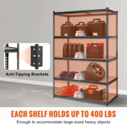 SucceBuy 5 Layers Standing Storage Shelving Unit Heavy Duty Organizer Metal Rack for Kitchen Living Room Warehouse Flower Stand