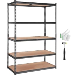 SucceBuy 5 Layers Standing Storage Shelving Unit Heavy Duty Organizer Metal Rack for Kitchen Living Room Warehouse Flower Stand