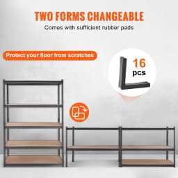 SucceBuy 5 Layers Standing Storage Shelving Unit Heavy Duty Organizer Metal Rack for Kitchen Living Room Warehouse Flower Stand