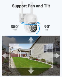 Annke 2Pcs H.264+ 5MP Wireless Camera Video Surveillance Camera Two Way Audio WIFI IP Security Camera 3.6MM IP66 Weatherproof