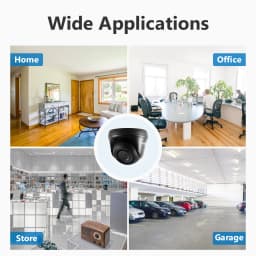SANNCE 2pcs AHD 1080P HD 2.0MP CCTV Security Cameras H.264 Waterproof Indoor/ Outdoor Dome Surveillance Cameras set Black Color