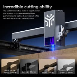 ACMER P2 33W Lasers Engraver With Air Assist Industrial Rails Wifi APP Control Laser Cutting Machine Carve Wood Aluminium Oxide