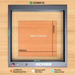 ACMER P2 33W Lasers Engraver With Air Assist Industrial Rails Wifi APP Control Laser Cutting Machine Carve Wood Aluminium Oxide